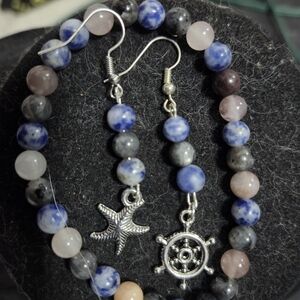 Handcrafted Sodalite Sea Journey Jewelry Set